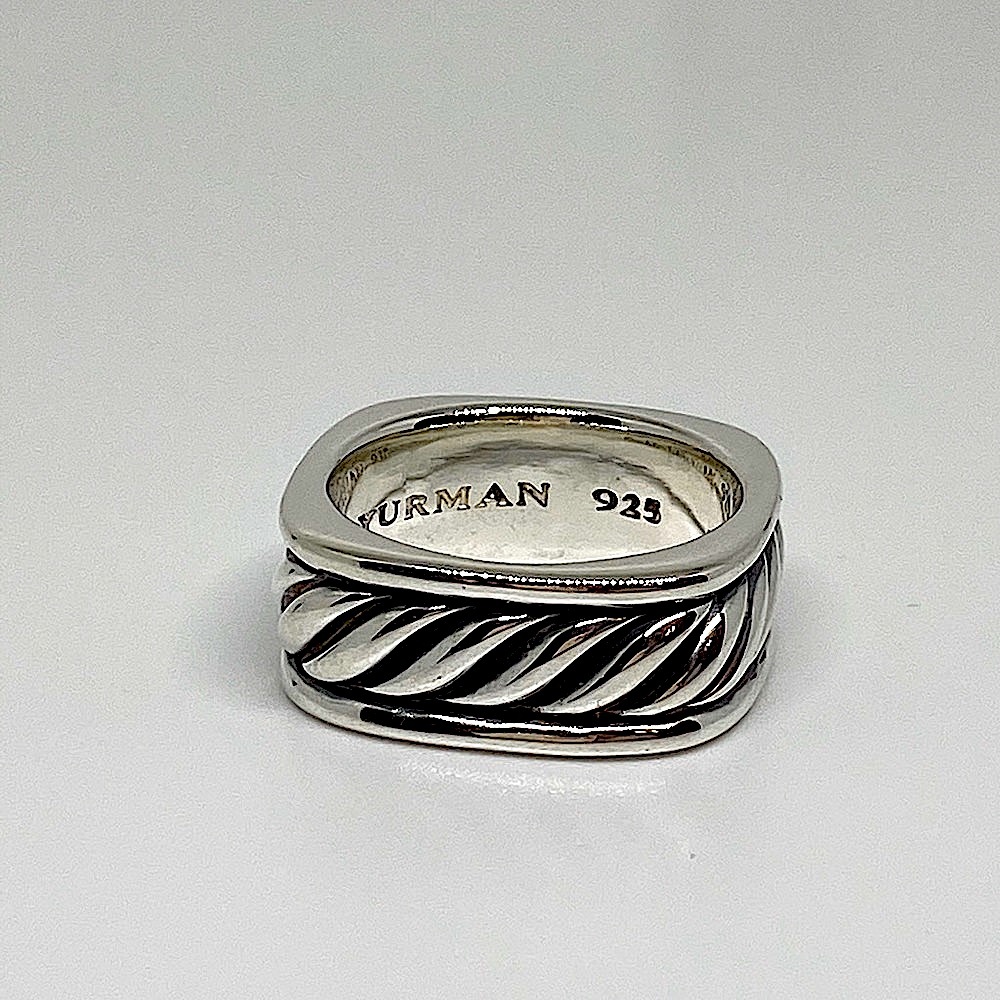 DAVID YURMAN Men Sterling Silver 925 Cable Square